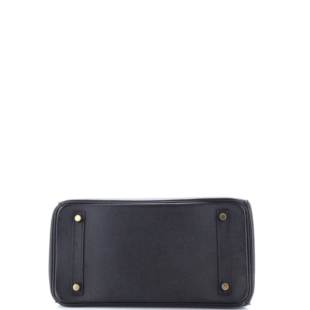 Birkin Handbag Noir Epsom with Gold Hardware 30