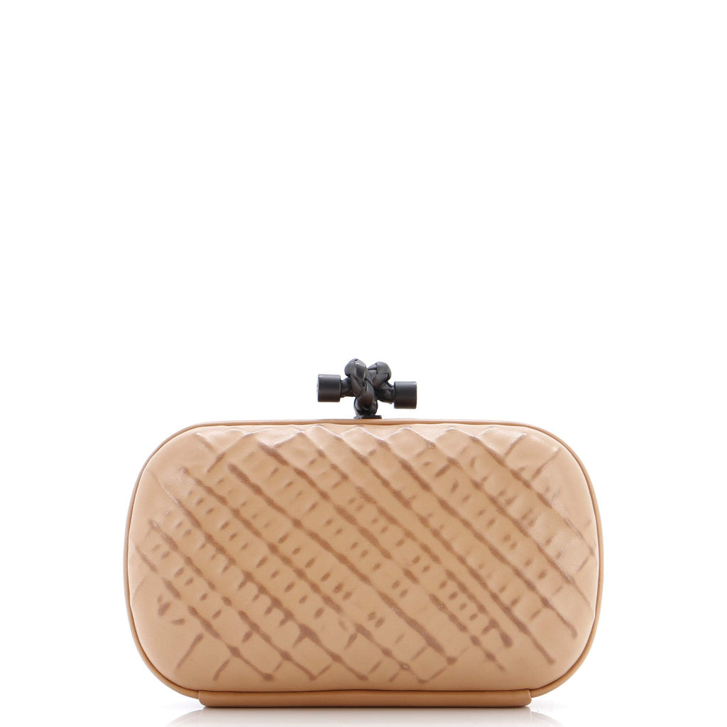 Box Knot Clutch Ricamo Rete Leather Small