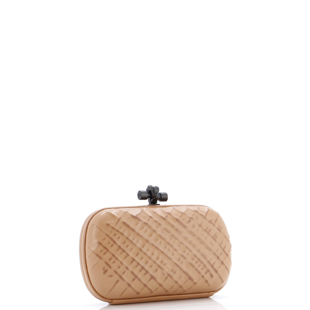 Box Knot Clutch Ricamo Rete Leather Small