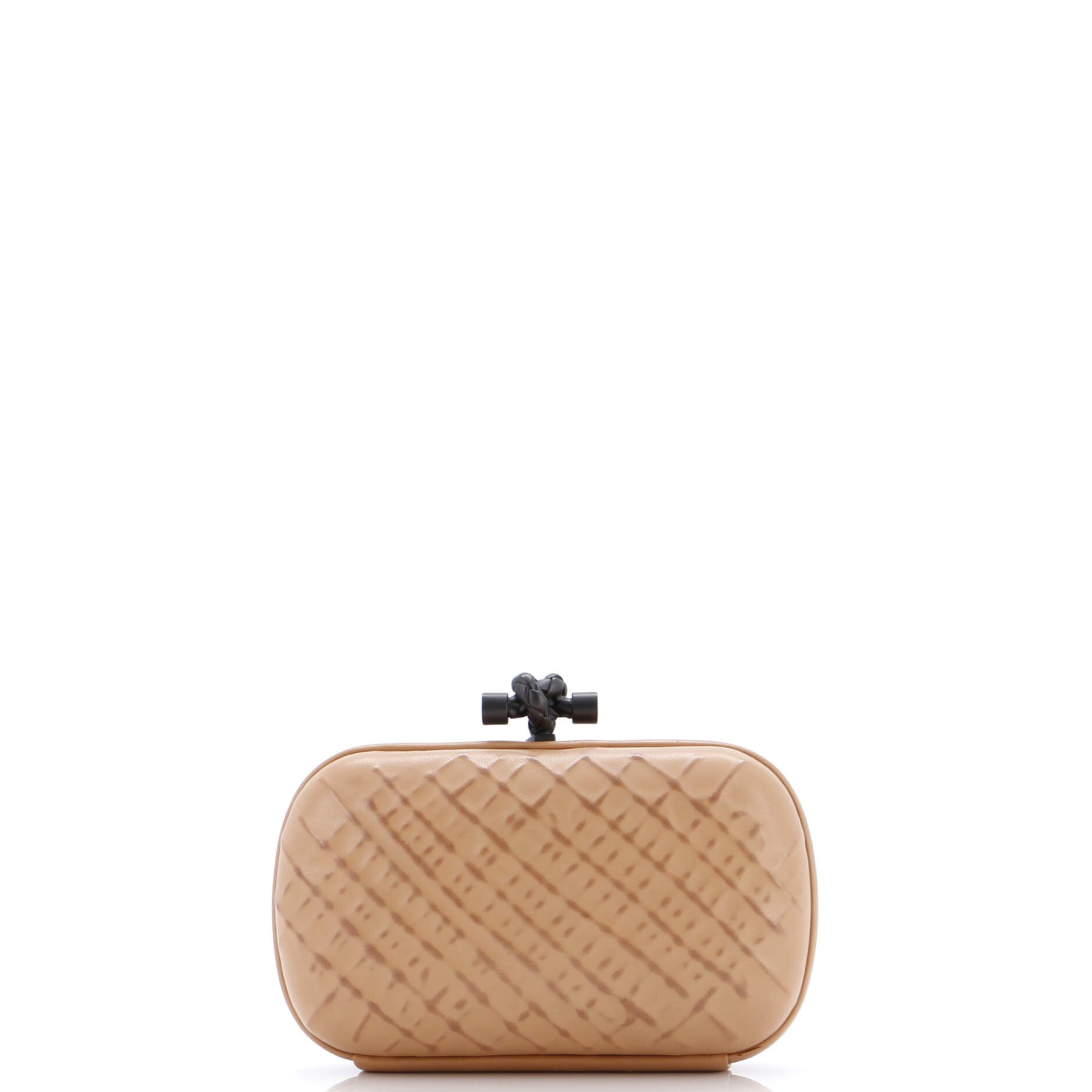 Box Knot Clutch Ricamo Rete Leather Small