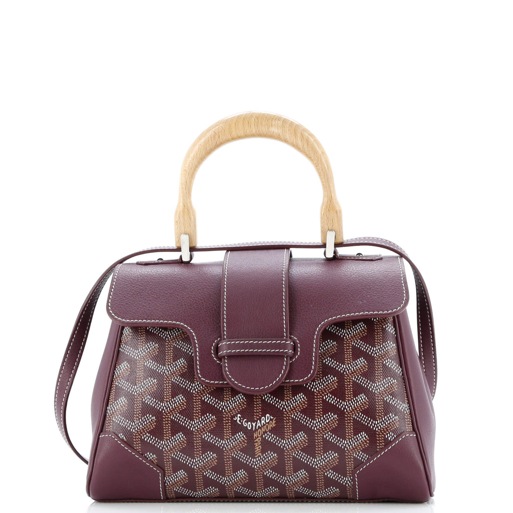 Saigon Top Handle Bag Coated Canvas with Leather Mini