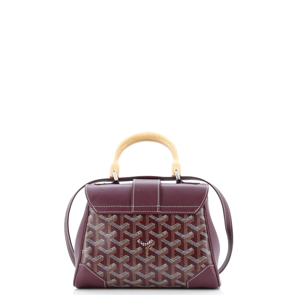 Saigon Top Handle Bag Coated Canvas with Leather Mini