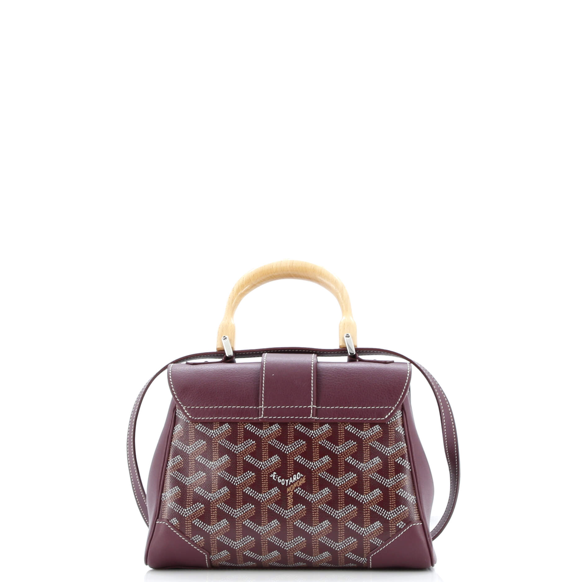 Saigon Top Handle Bag Coated Canvas with Leather Mini