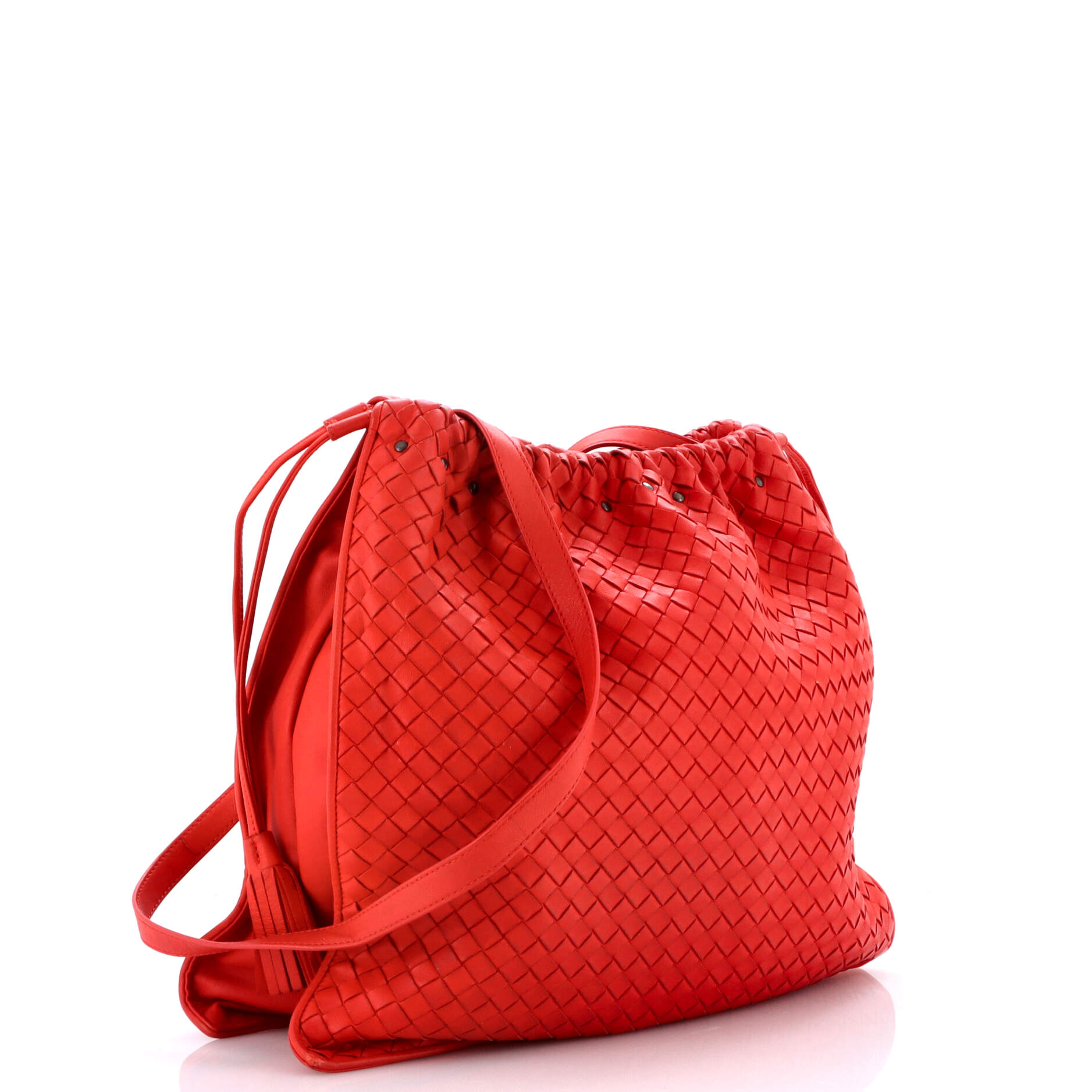 Drawstring Tassel Tote Intrecciato Nappa Medium