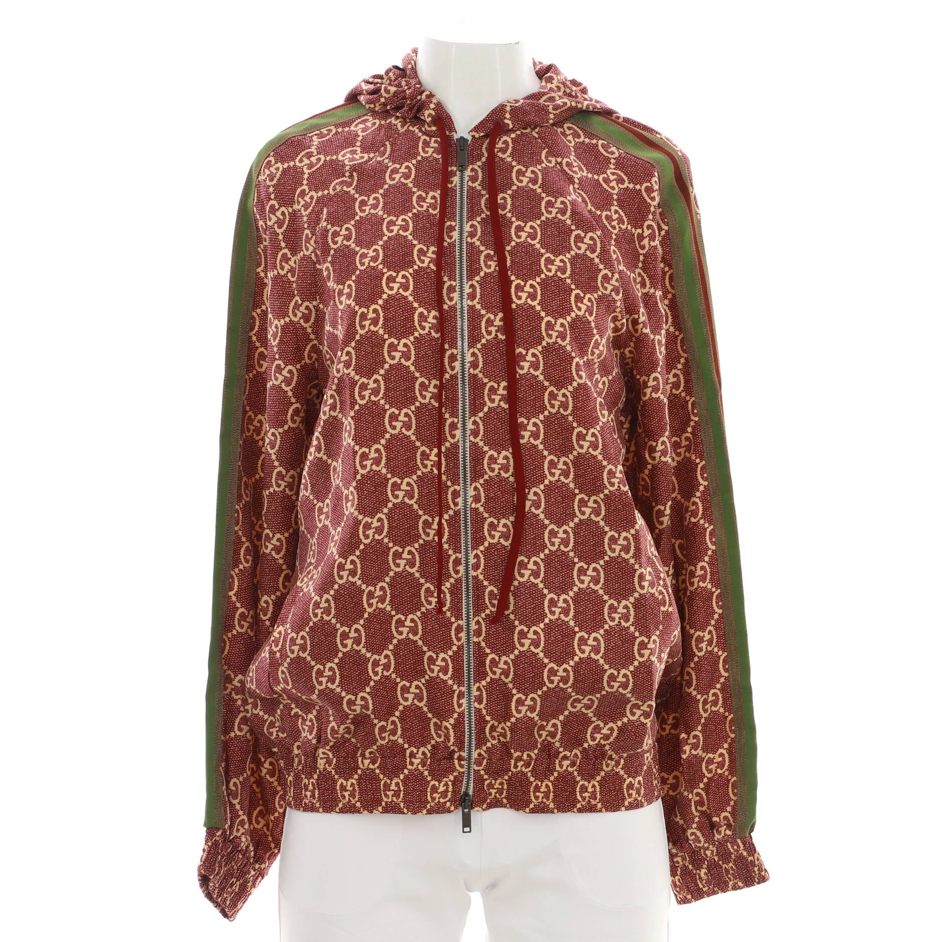 Women's Zip Hooded Jacket Printed GG Silk