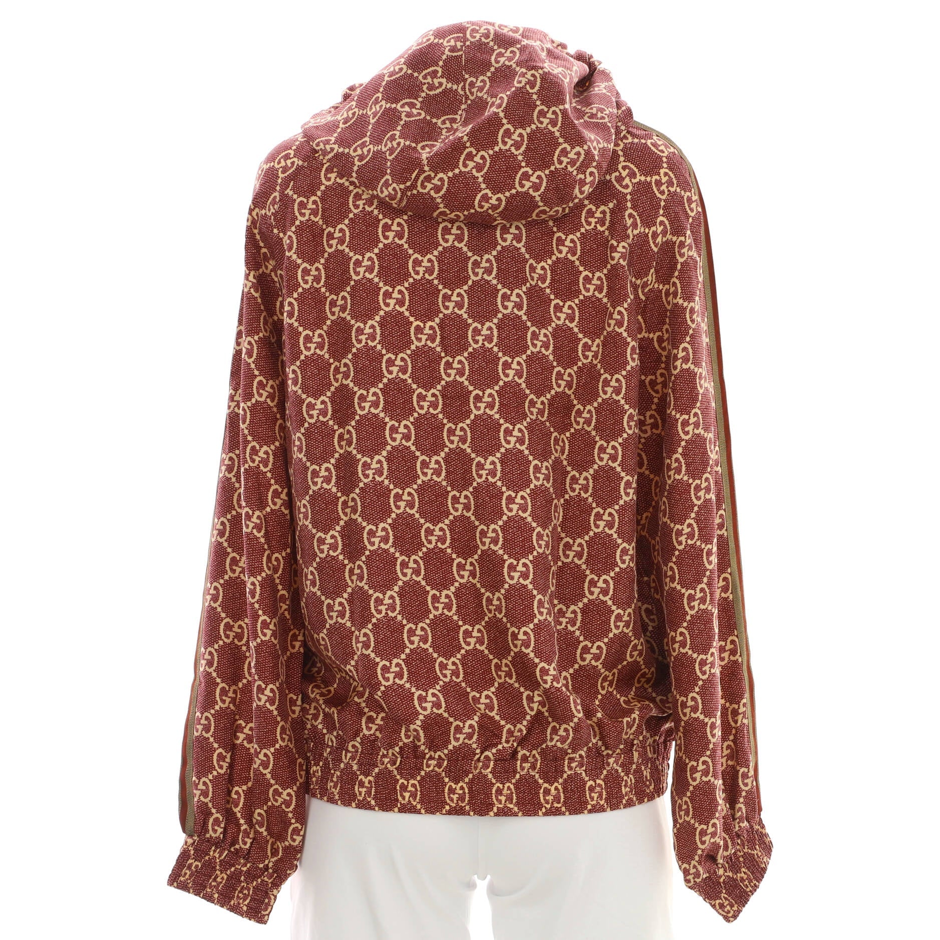 Women's Zip Hooded Jacket Printed GG Silk
