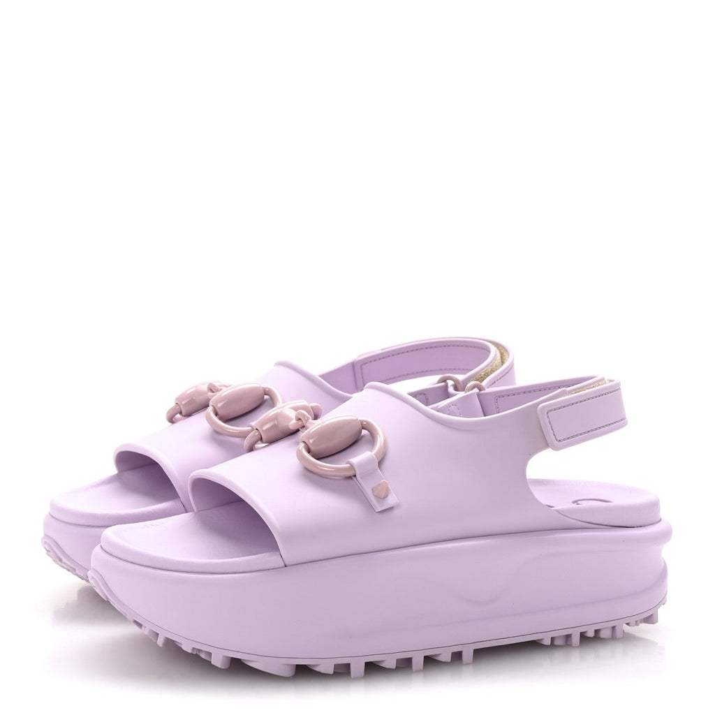 Soft Rubber Horsebit Touch Womens Strapped Sandals 37 Talc Pink
