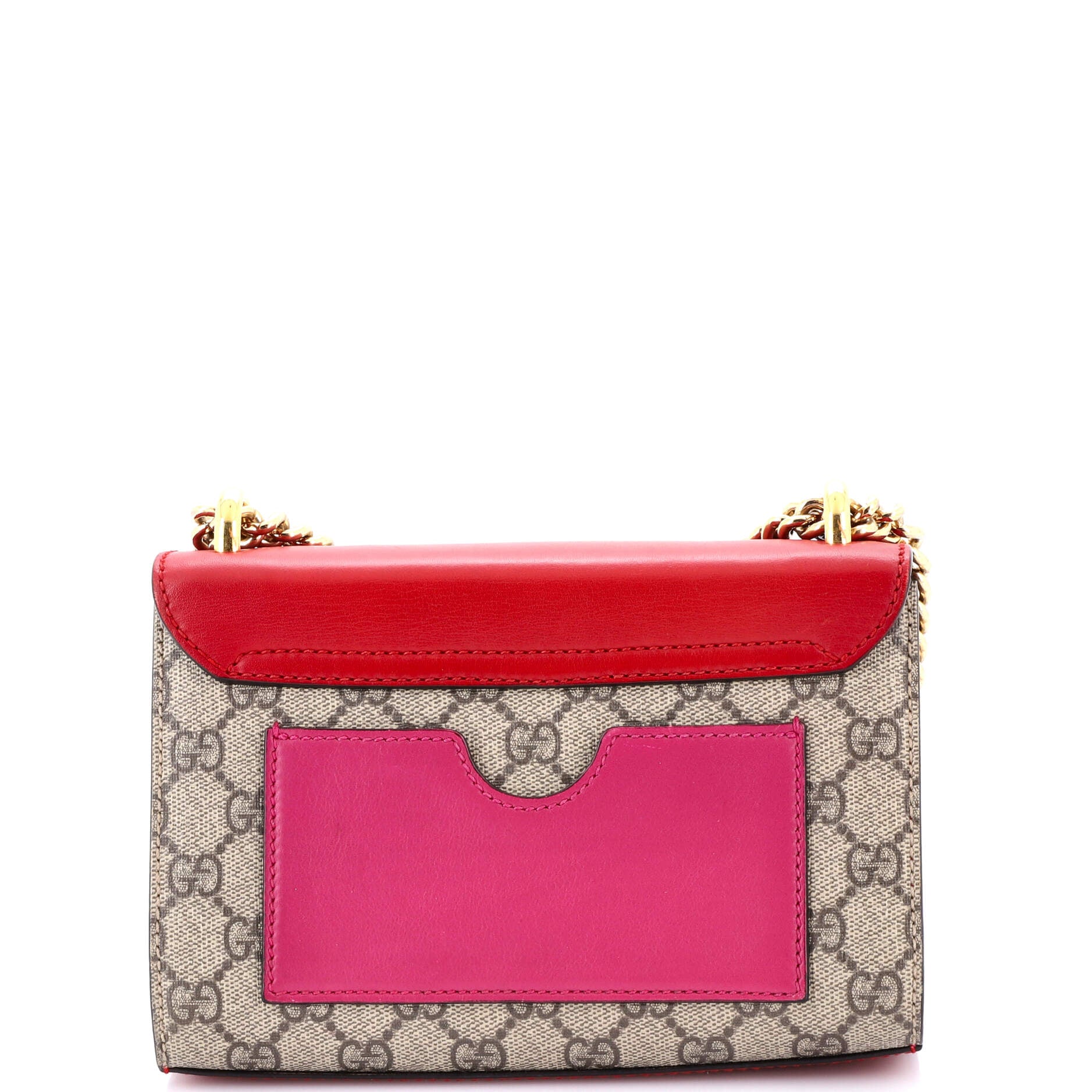 Padlock Shoulder Bag GG Coated Canvas and Leather Small