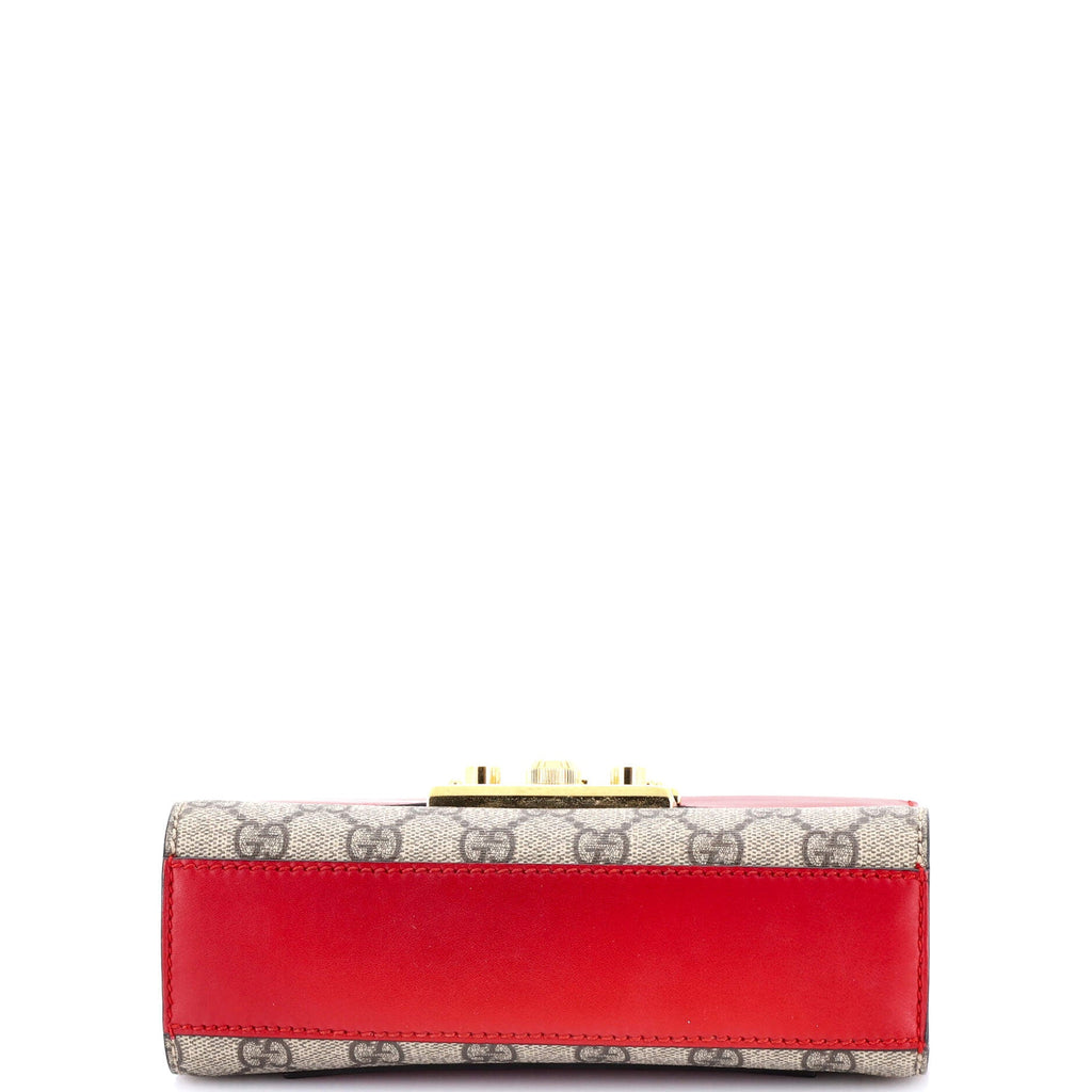 Padlock Shoulder Bag GG Coated Canvas and Leather Small