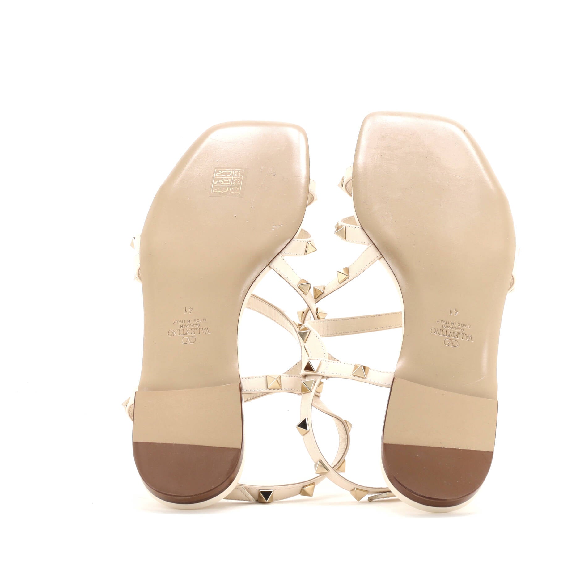 Women's Multi Strap Rockstud Flat Sandals Leather