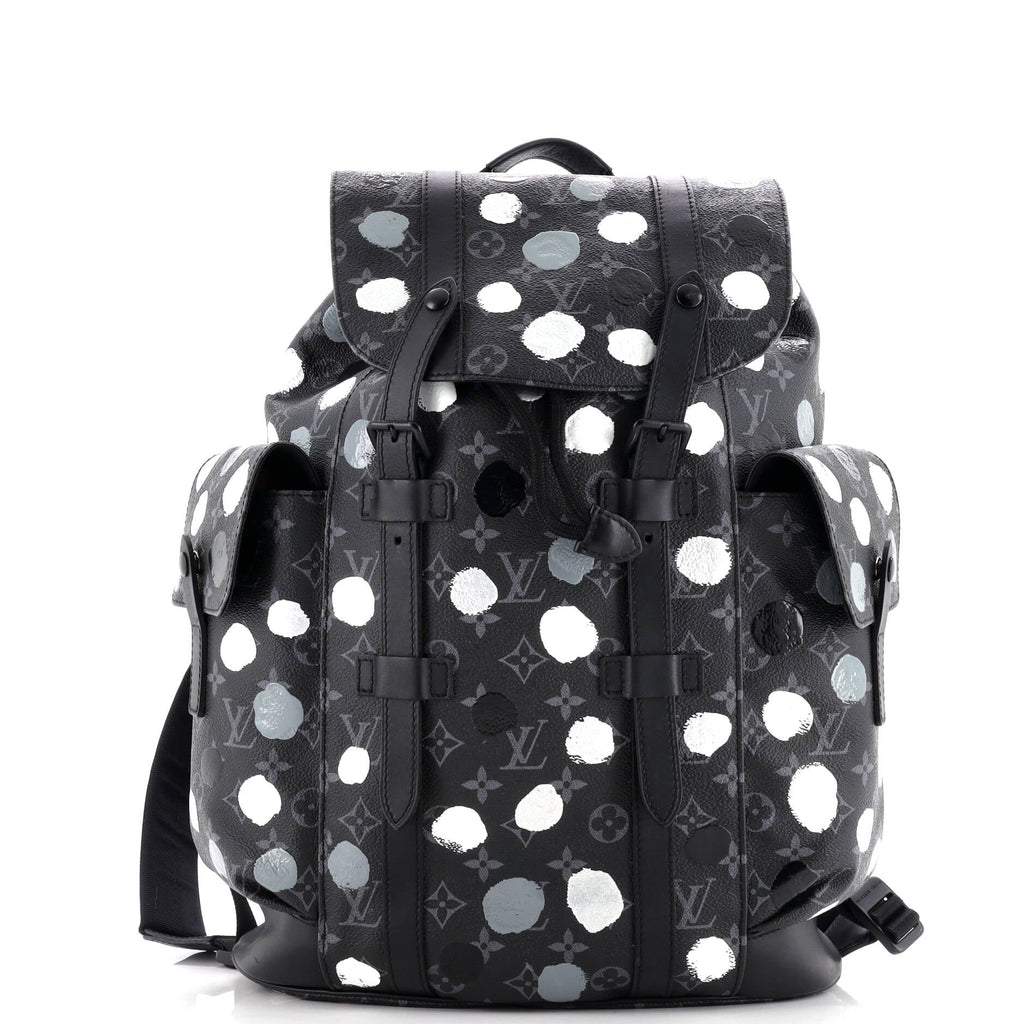 Christopher Backpack Yayoi Kusama Painted Dots Monogram Eclipse Canvas MM