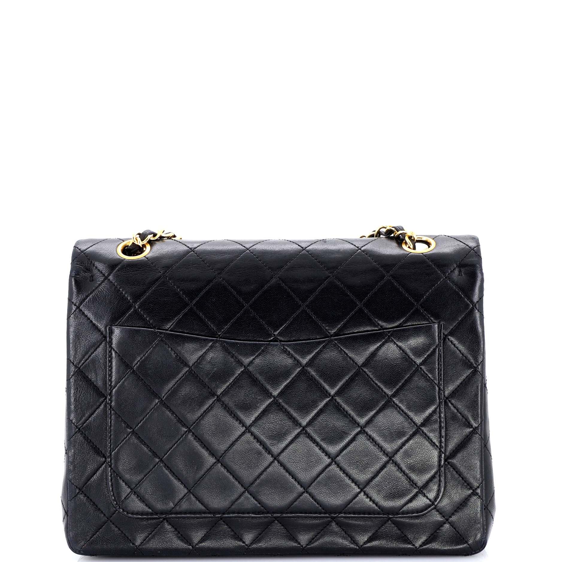 Vintage Square CC Flap Bag Quilted Lambskin Medium