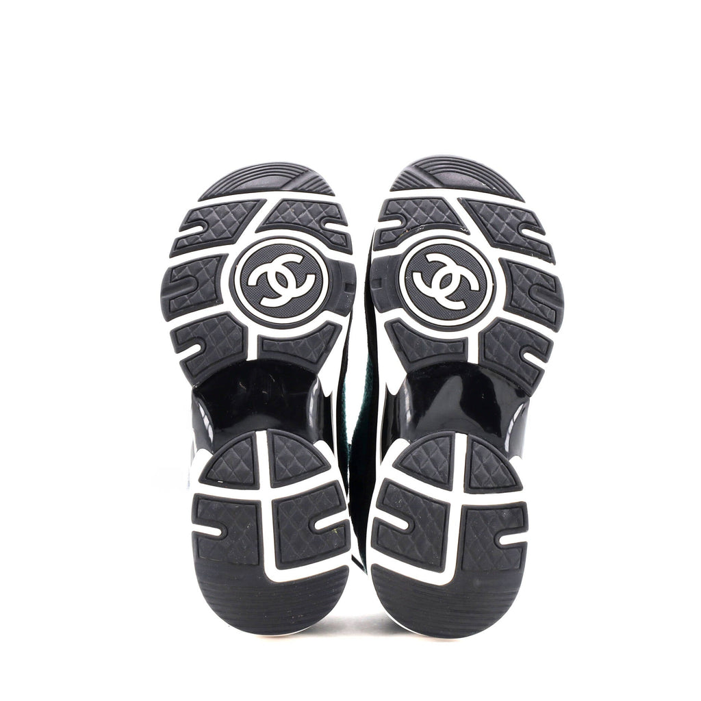 Women's CC Low-Top Sneakers Suede and Knit Fabric