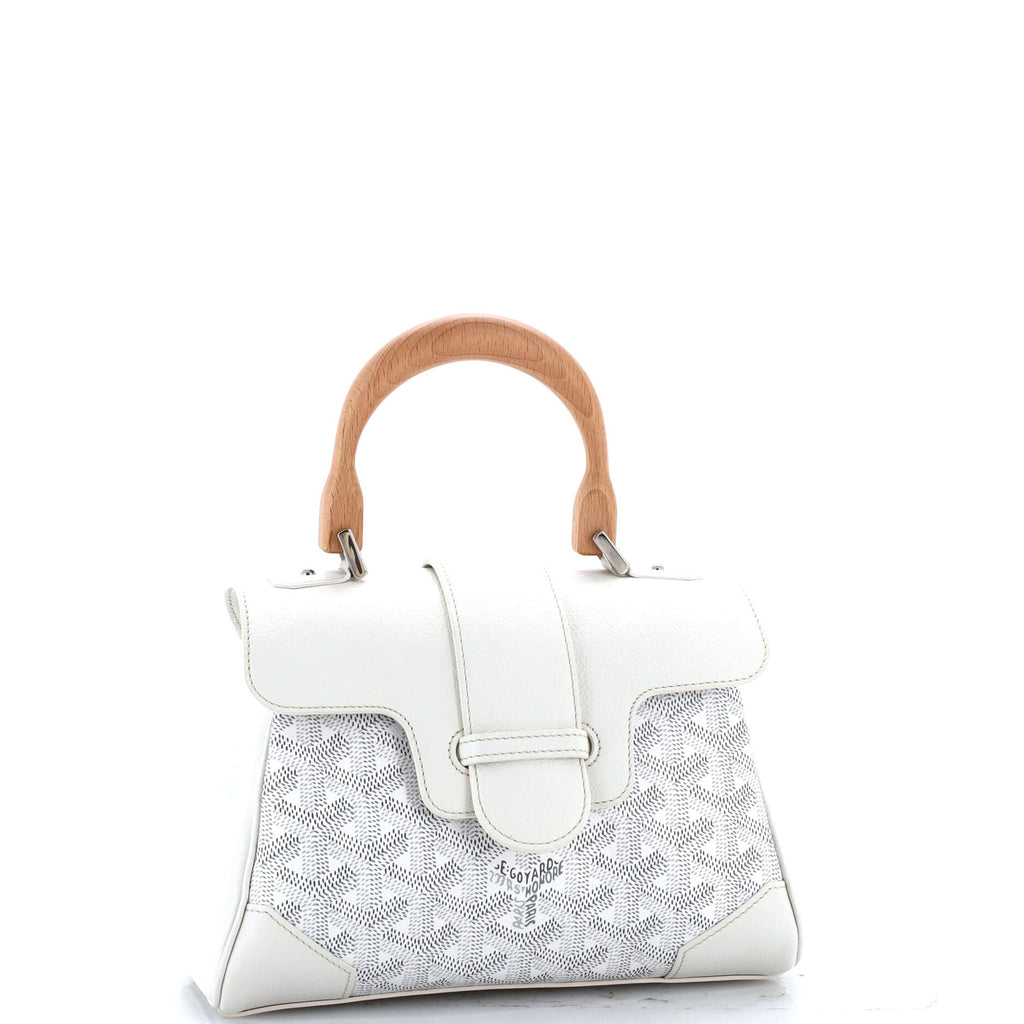 Saigon Top Handle Bag Coated Canvas with Leather Mini