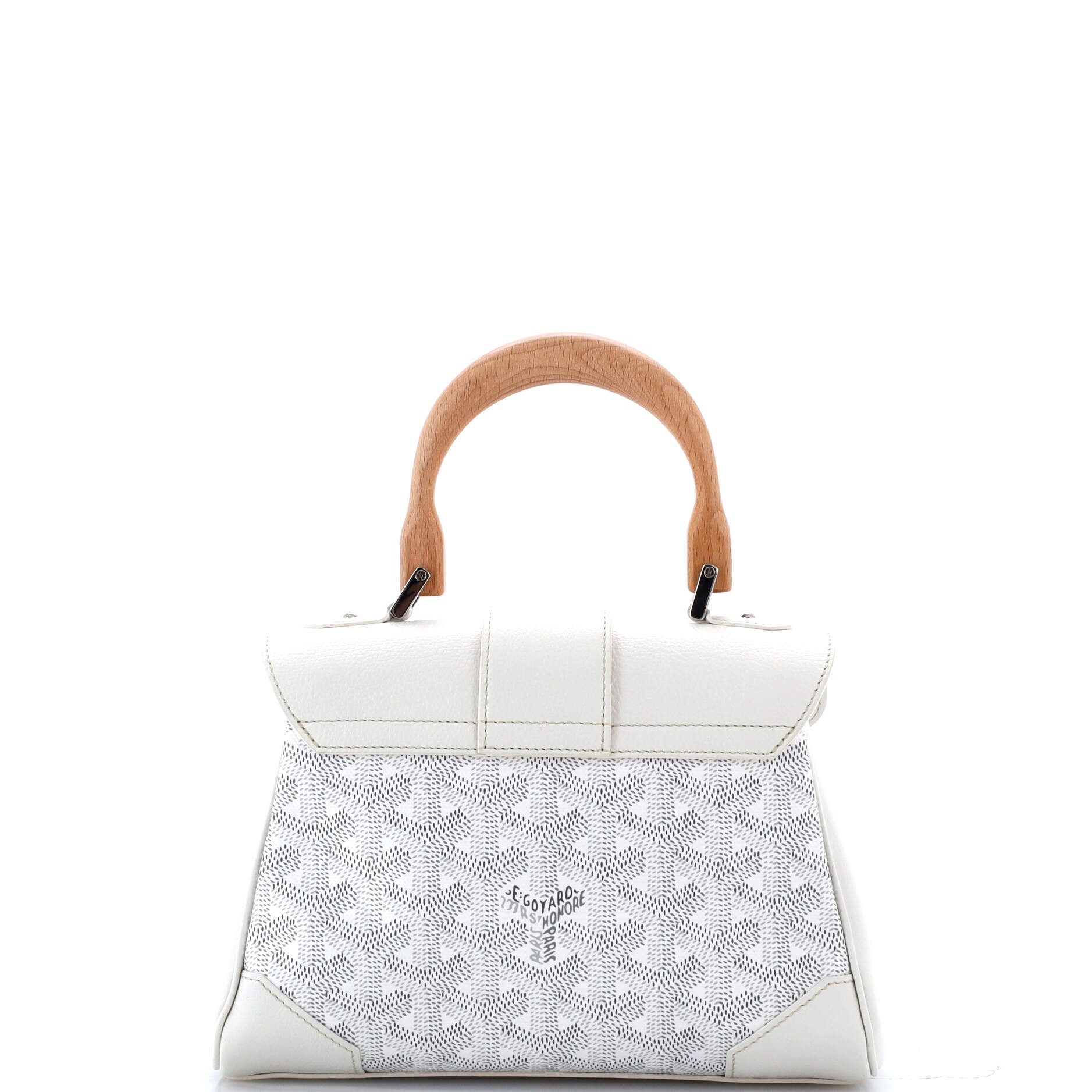 Saigon Top Handle Bag Coated Canvas with Leather Mini