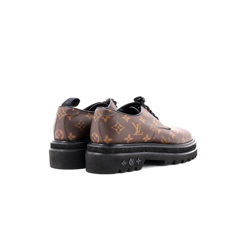 Men's Black Ice Derby Shoes Monogram Canvas