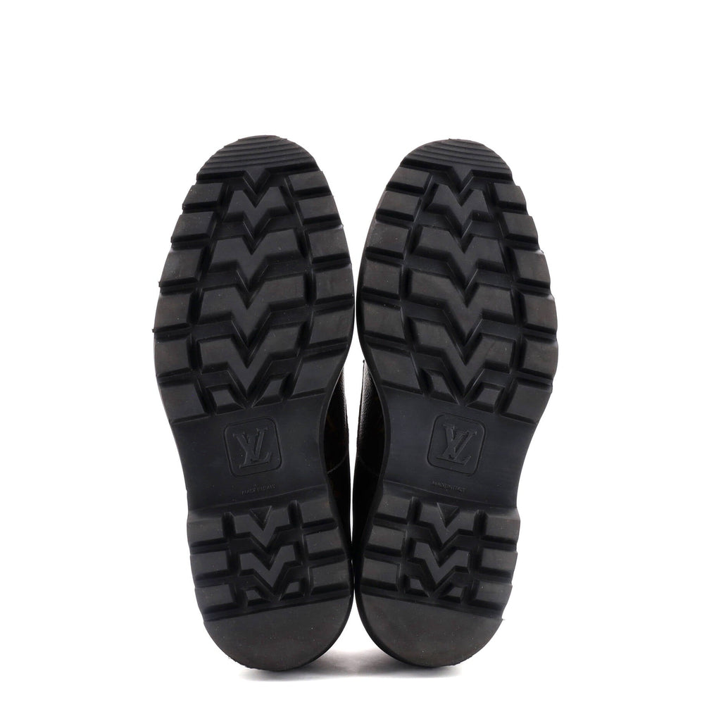 Men's Black Ice Derby Shoes Monogram Canvas
