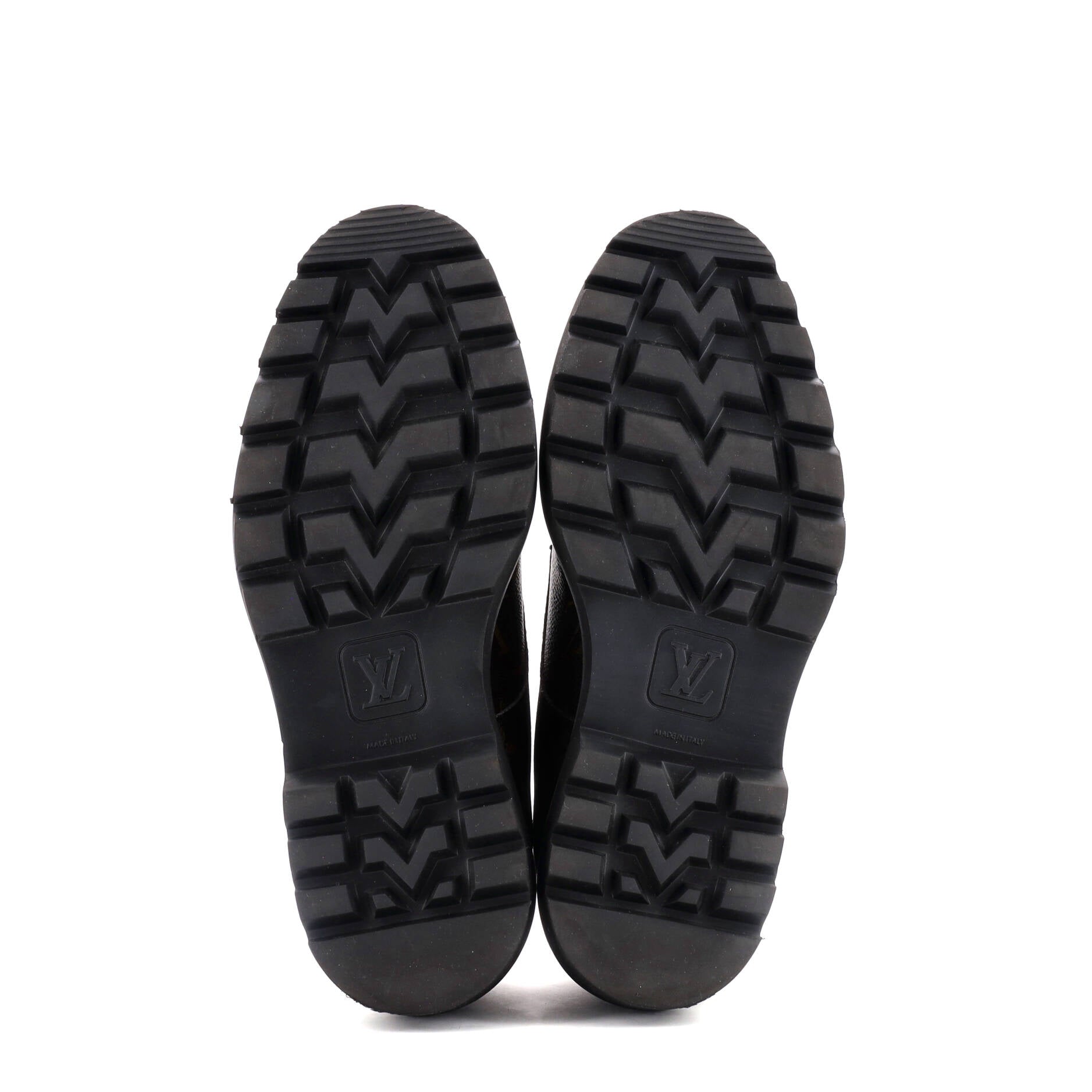 Men's Black Ice Derby Shoes Monogram Canvas