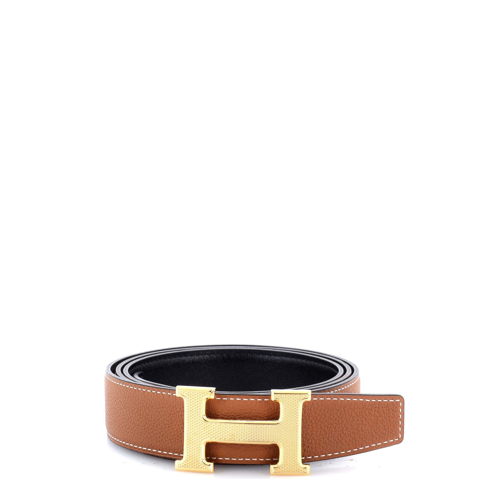 Constance Reversible Belt Leather with Guilloche Hardware Medium