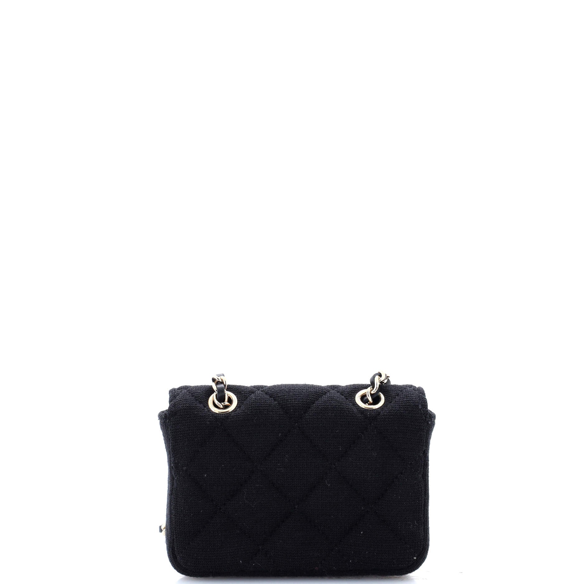 Classic Flap Chain Belt Bag Quilted Jersey Mini