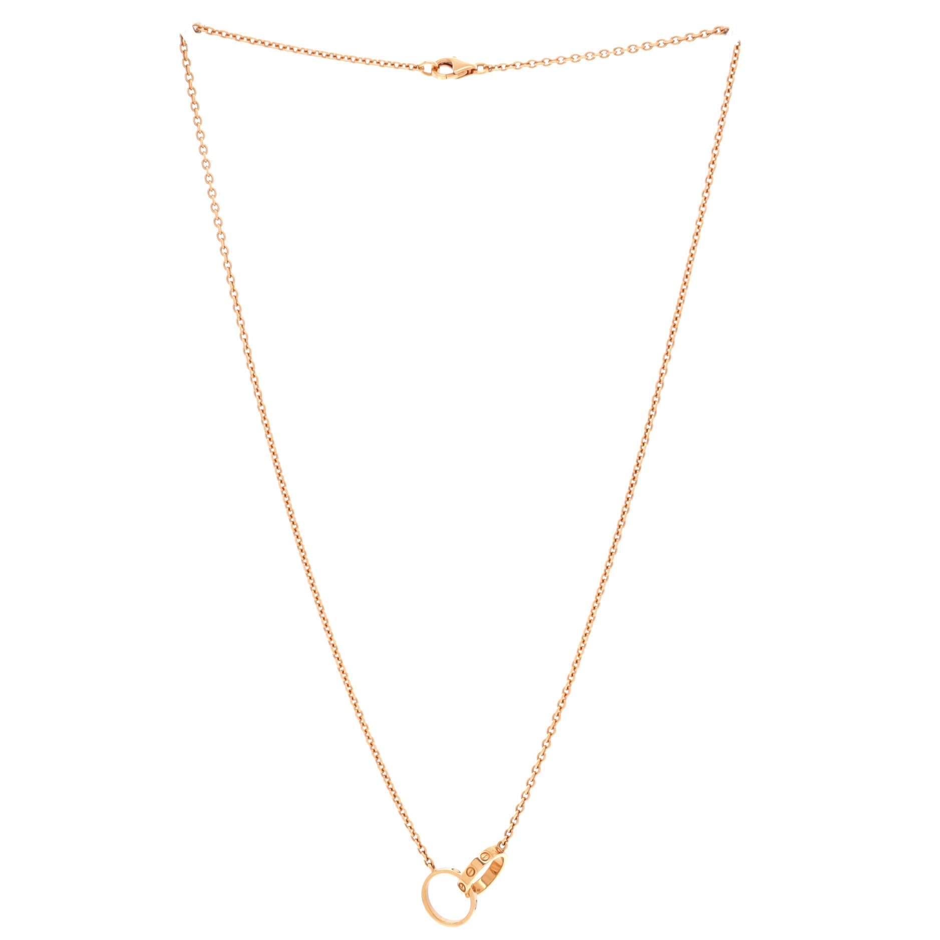 Love Interlocking Necklace 18K Rose Gold