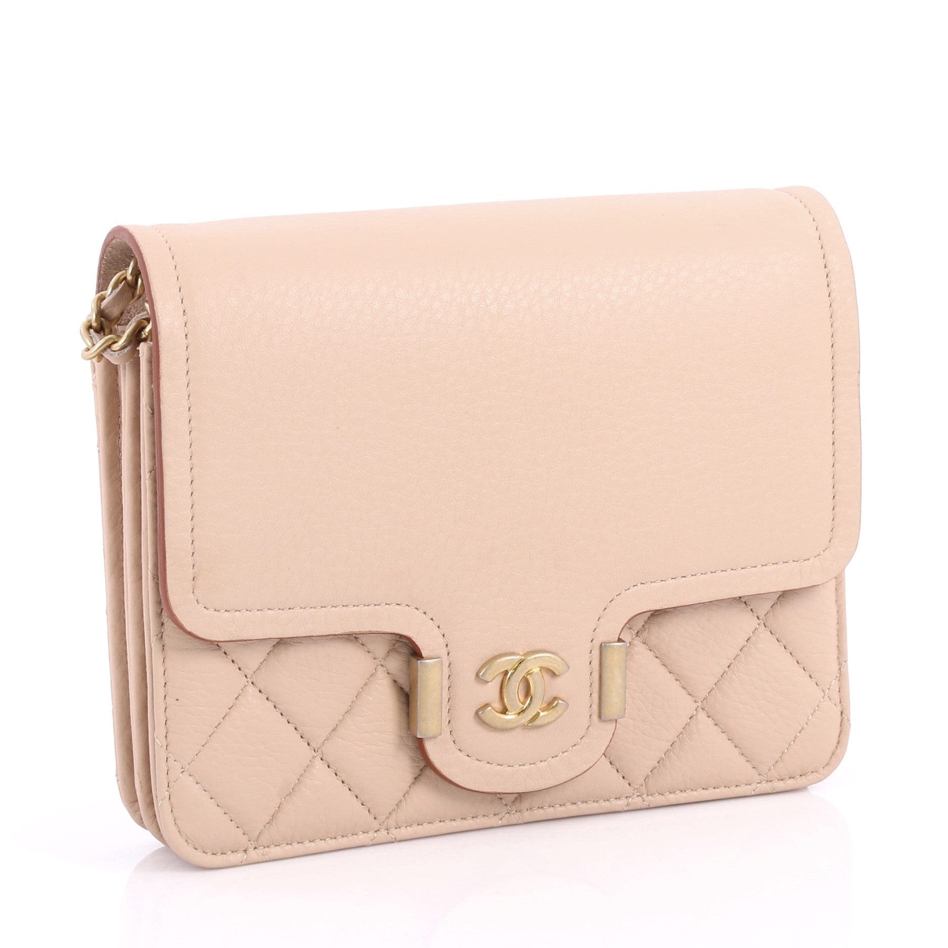Archi Chic Wallet on Chain Grained Calfskin Mini