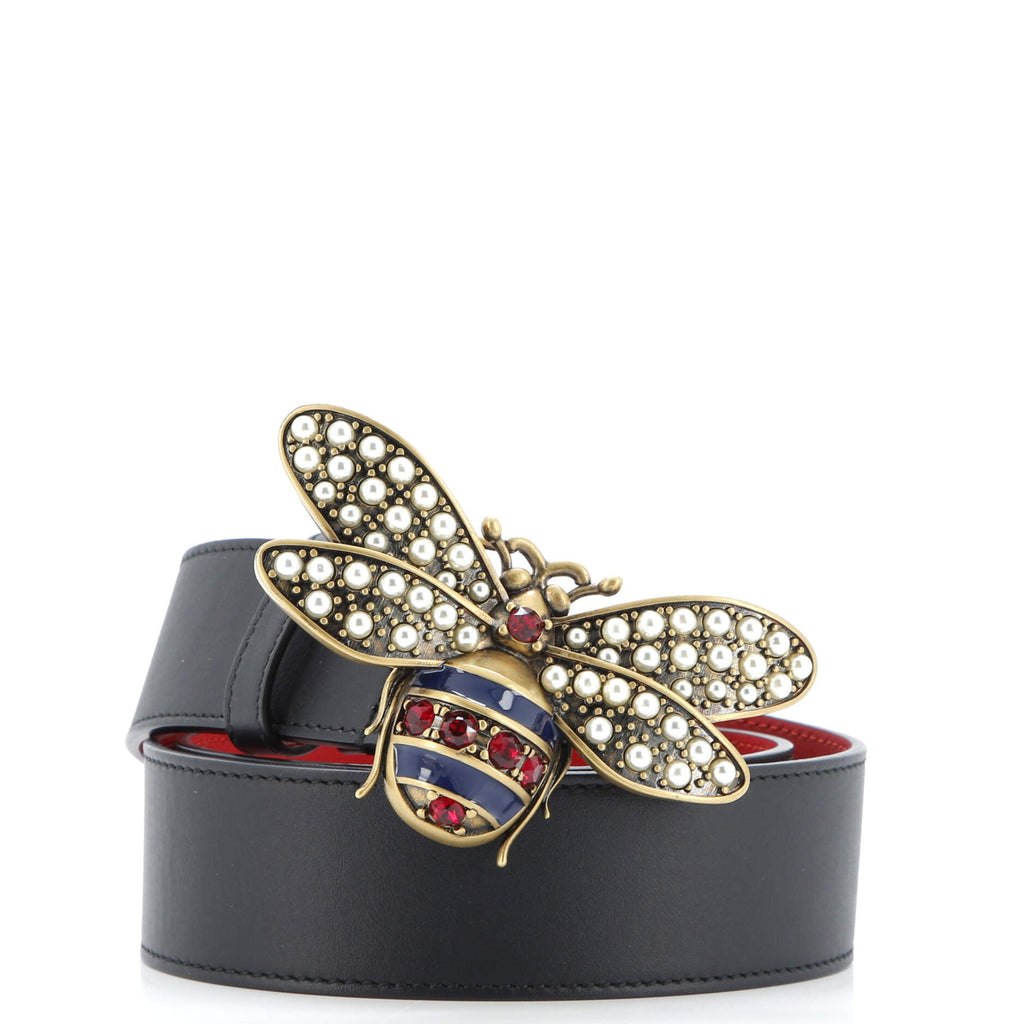 Queen Margaret Bee Belt Leather Wide