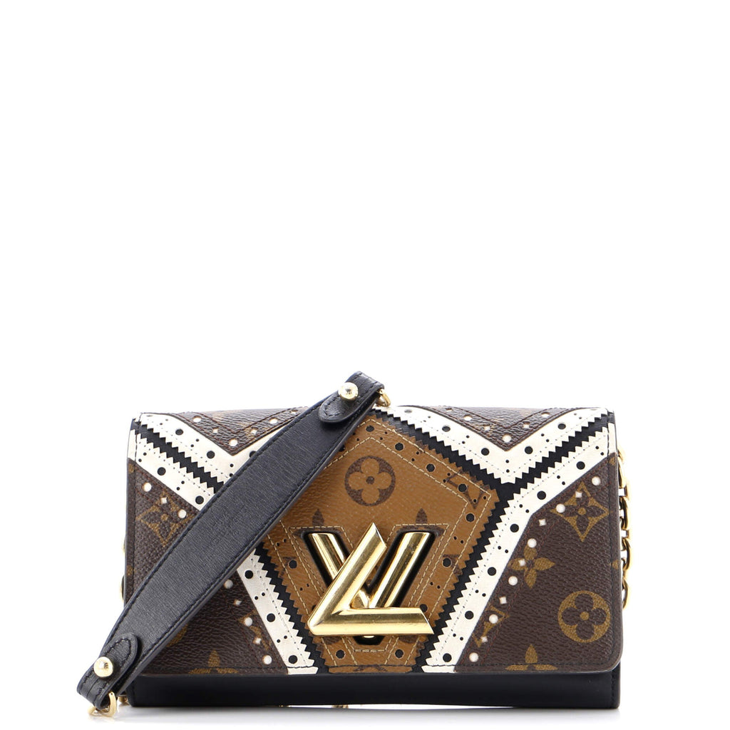 Twist Chain Wallet Limited Edition Brogue Reverse Monogram Canvas and Leather