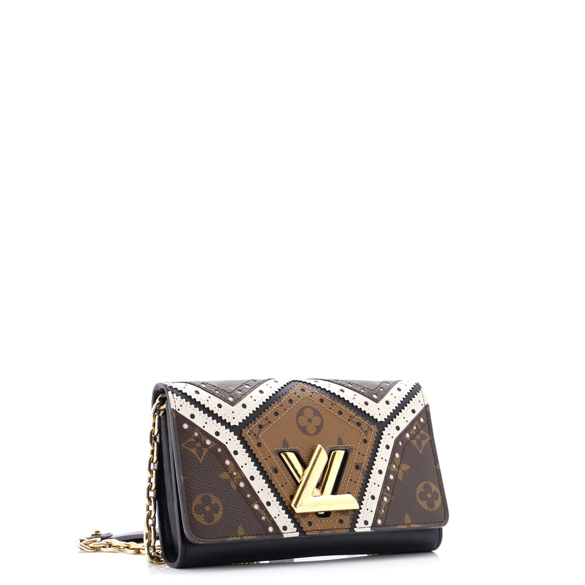 Twist Chain Wallet Limited Edition Brogue Reverse Monogram Canvas and Leather