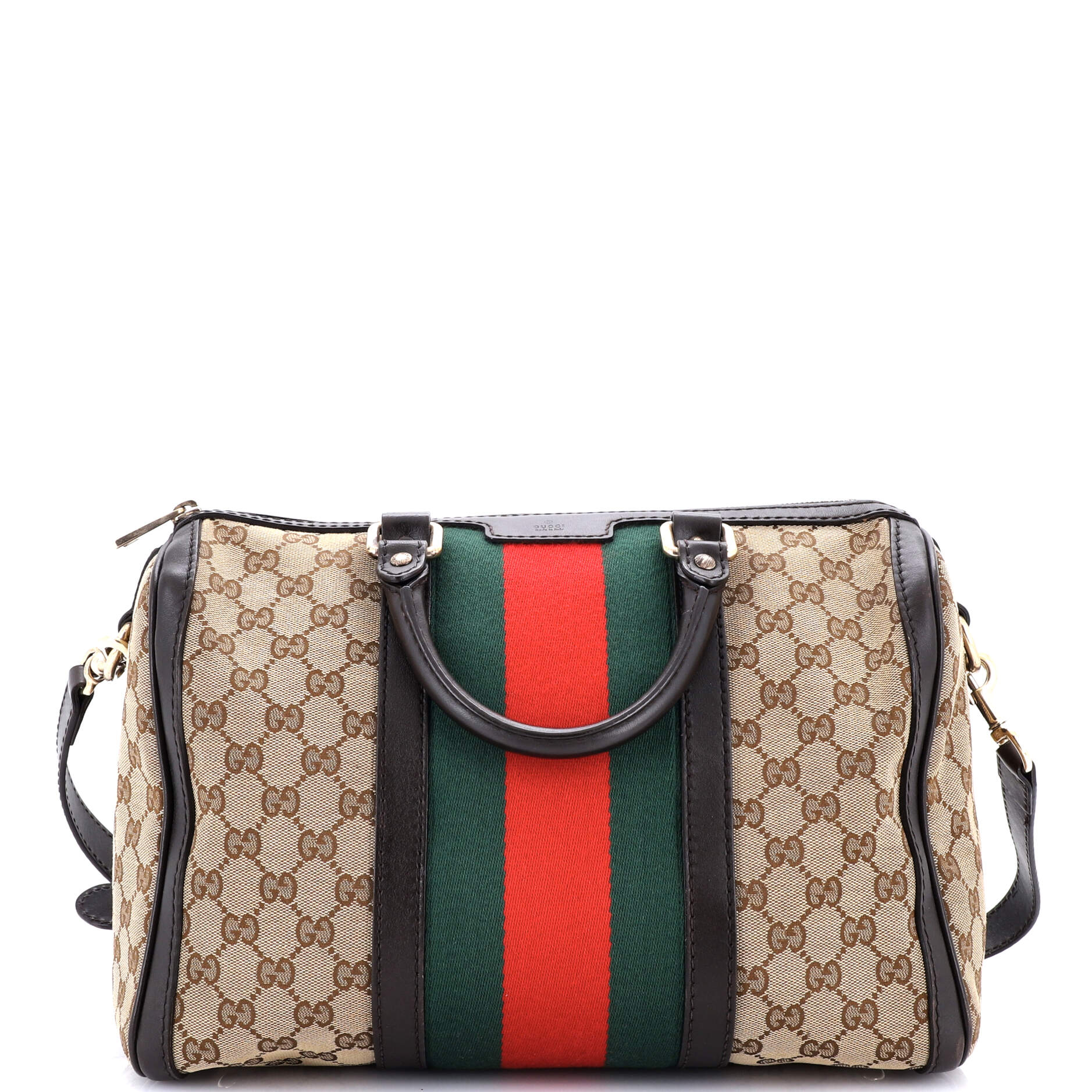 Vintage Web Boston Bag GG Canvas Medium