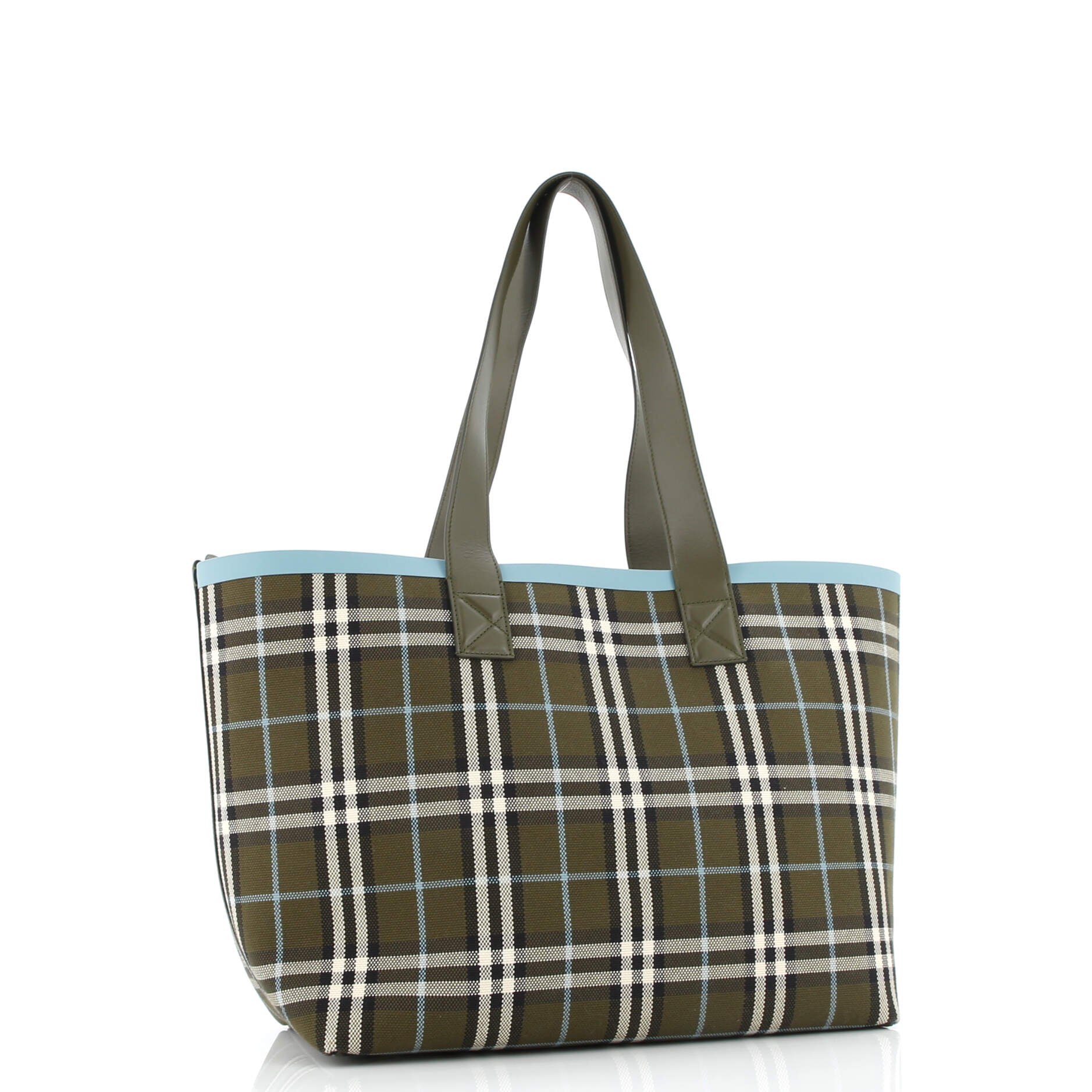 London Tote Check Canvas Medium