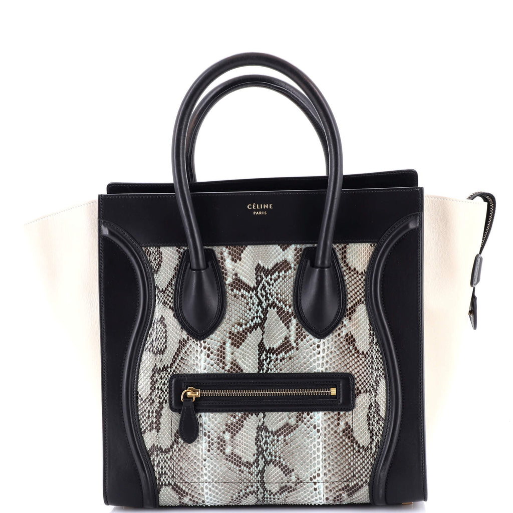 Luggage Bag Python and Leather Mini