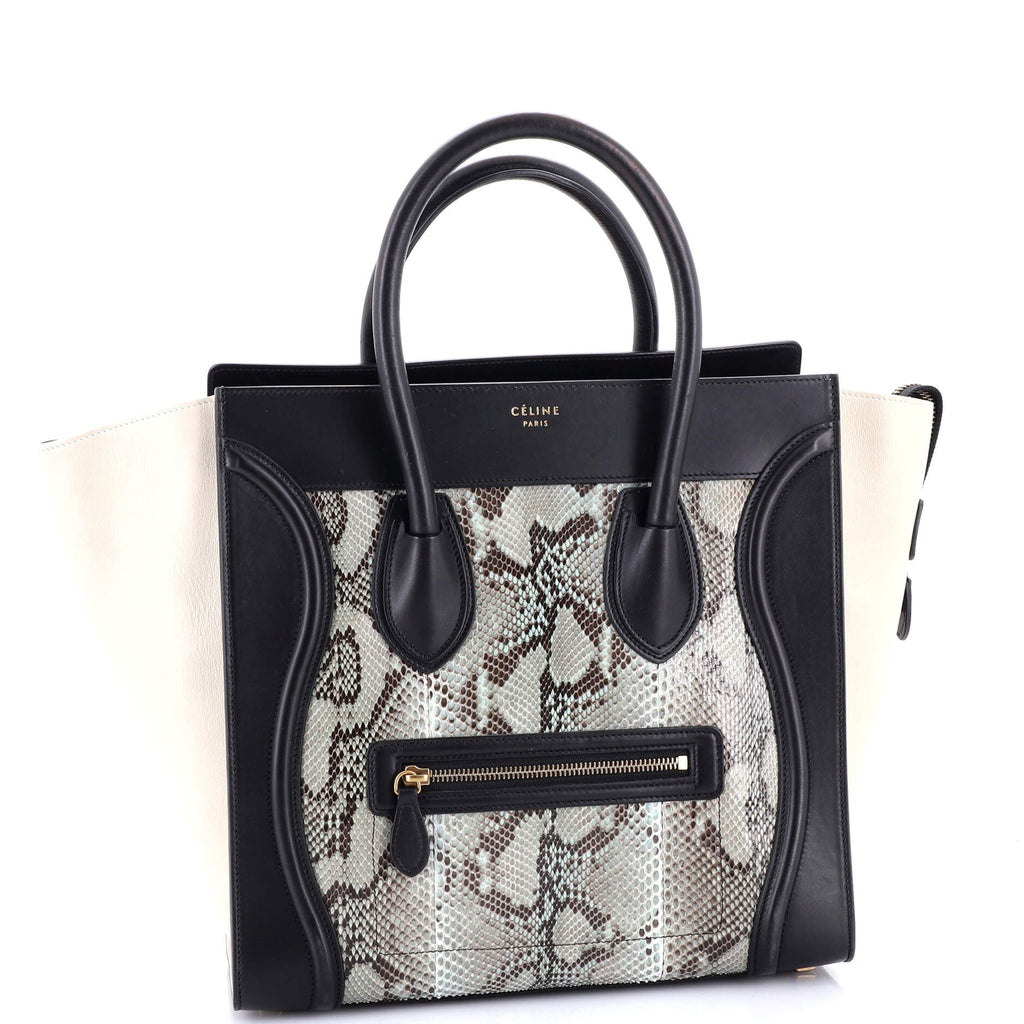 Luggage Bag Python and Leather Mini