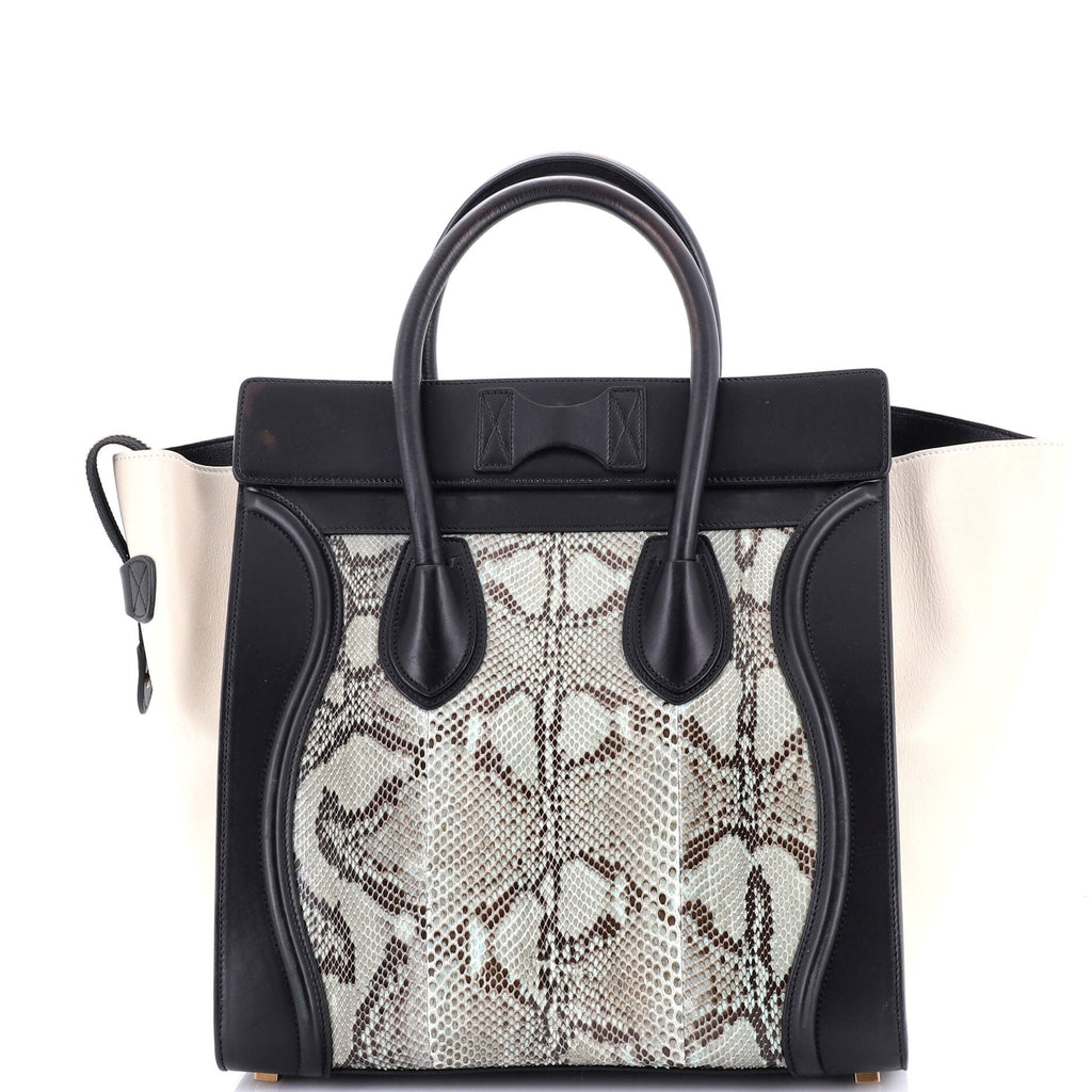 Luggage Bag Python and Leather Mini