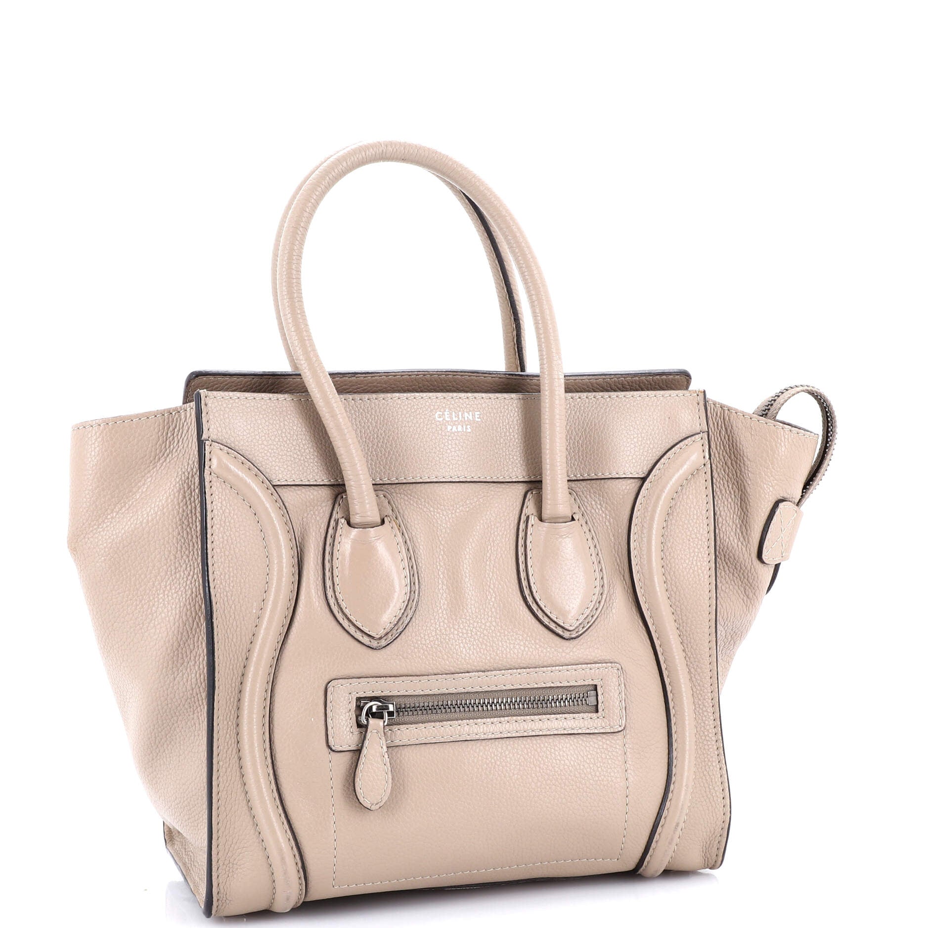 Luggage Bag Grainy Leather Micro