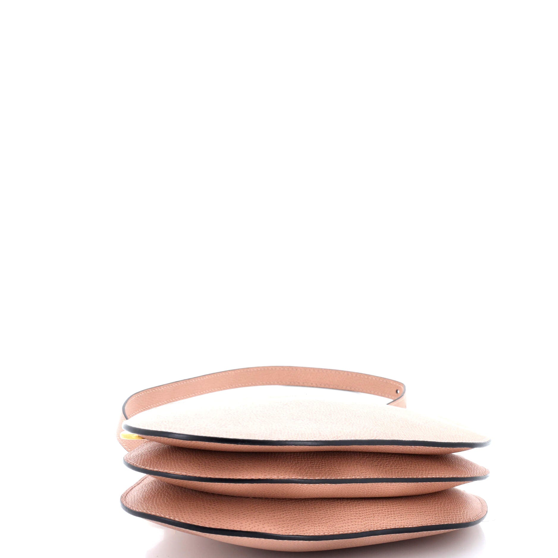 Saddle Triple Zip Crossbody Pouch Leather