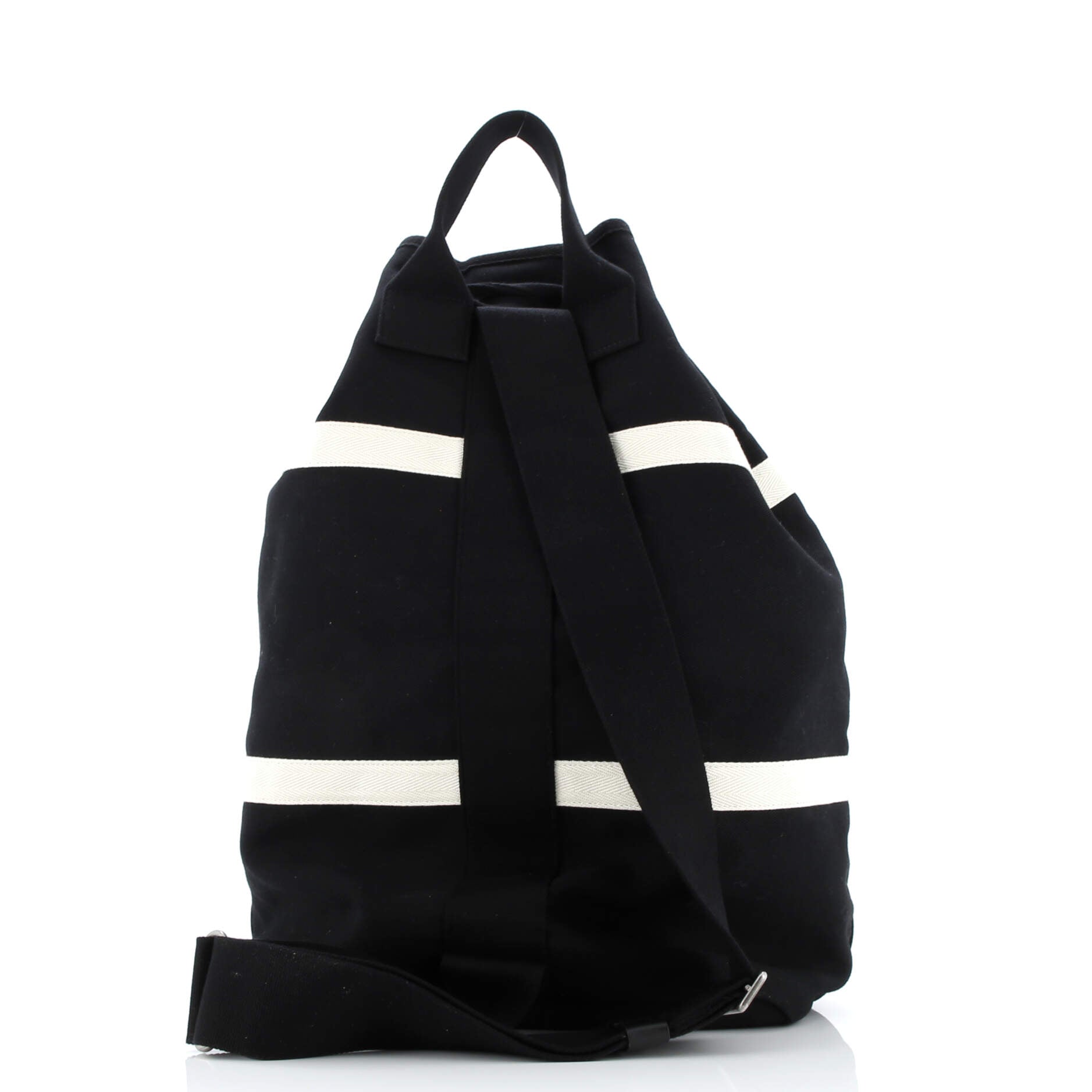 Rive Gauche Drawstring Sling Bag Embroidered Canvas
