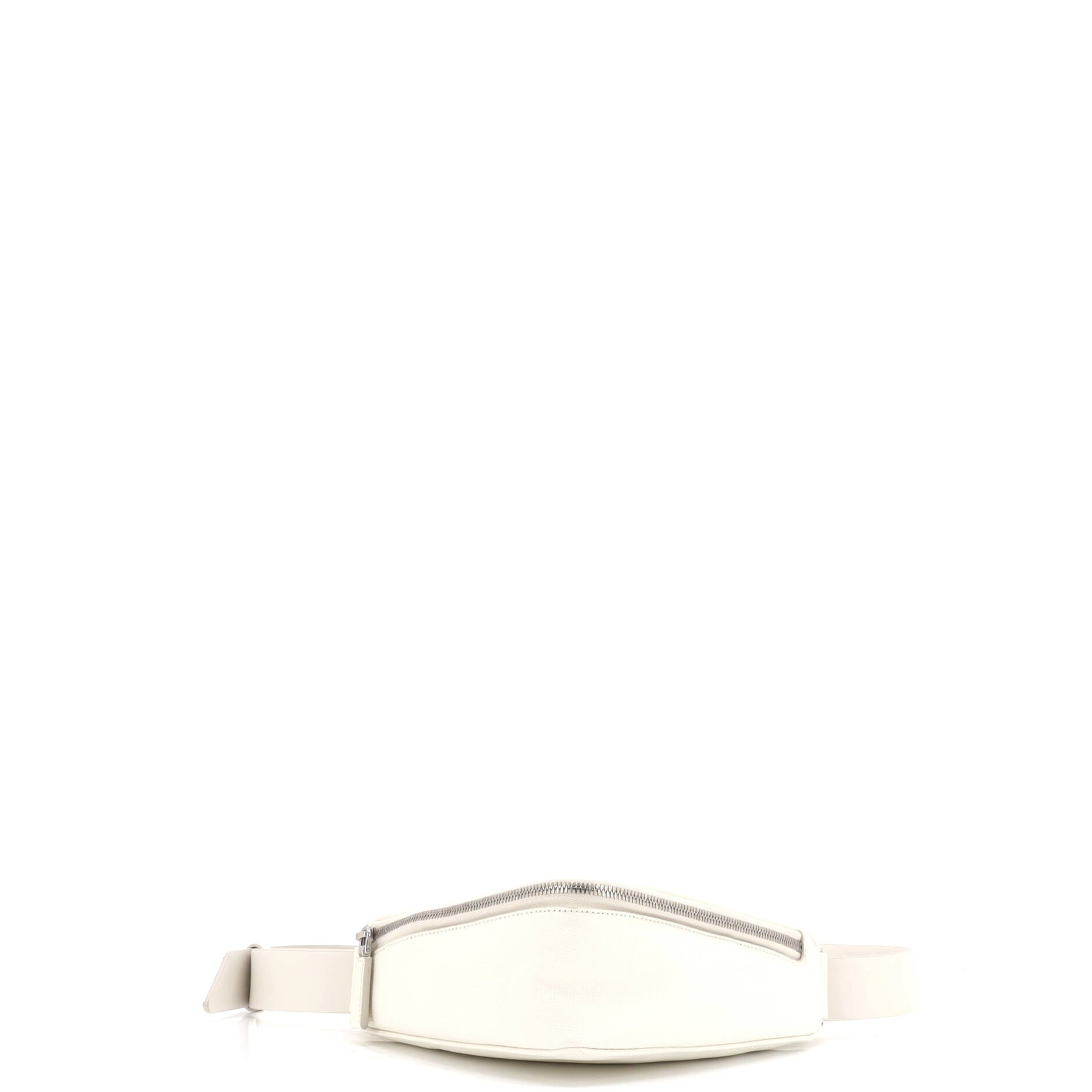Triangle Logo Zip Around Shoulder Bag Saffiano Leather