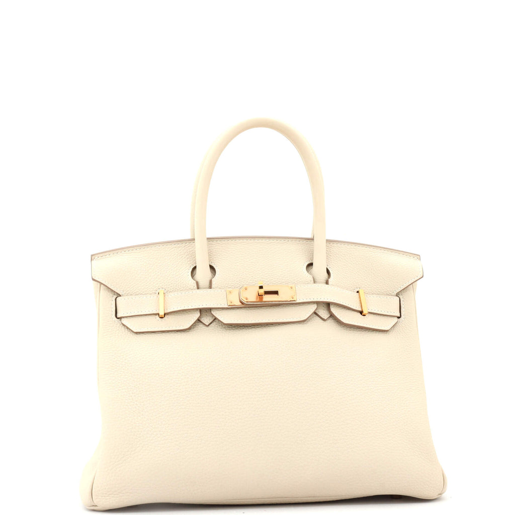 Birkin Handbag Light Togo with Rose Gold Hardware 30