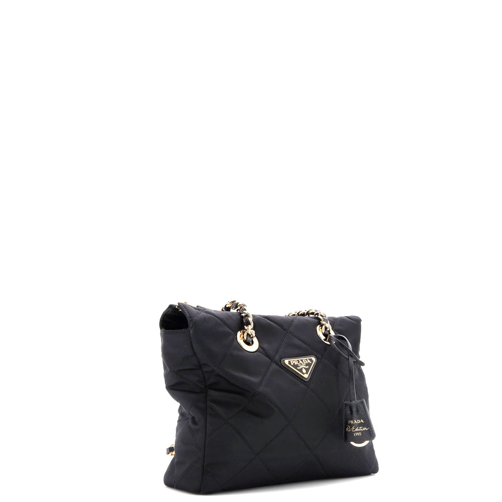 Re-Edition 1995 Chain Tote Quilted Re-Nylon Small