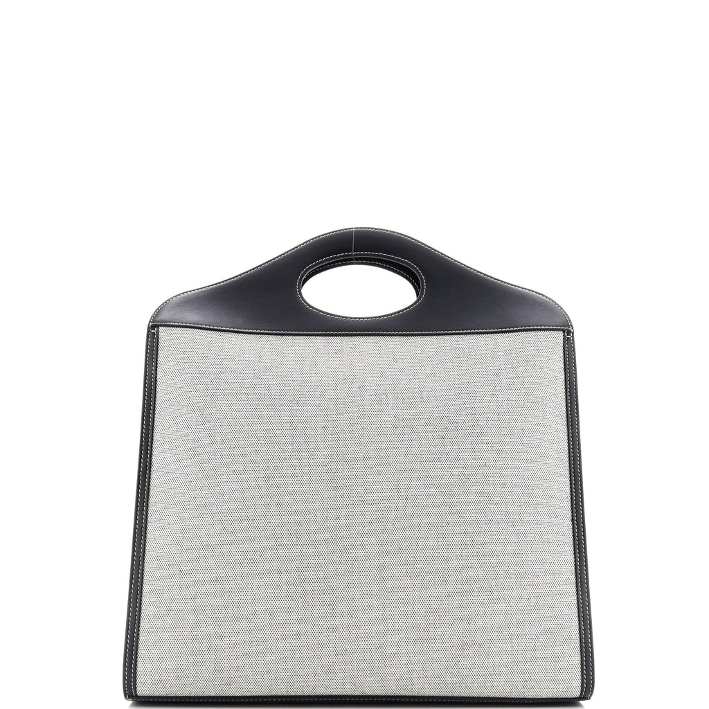 Logo Pocket Tote Canvas with Leather Medium