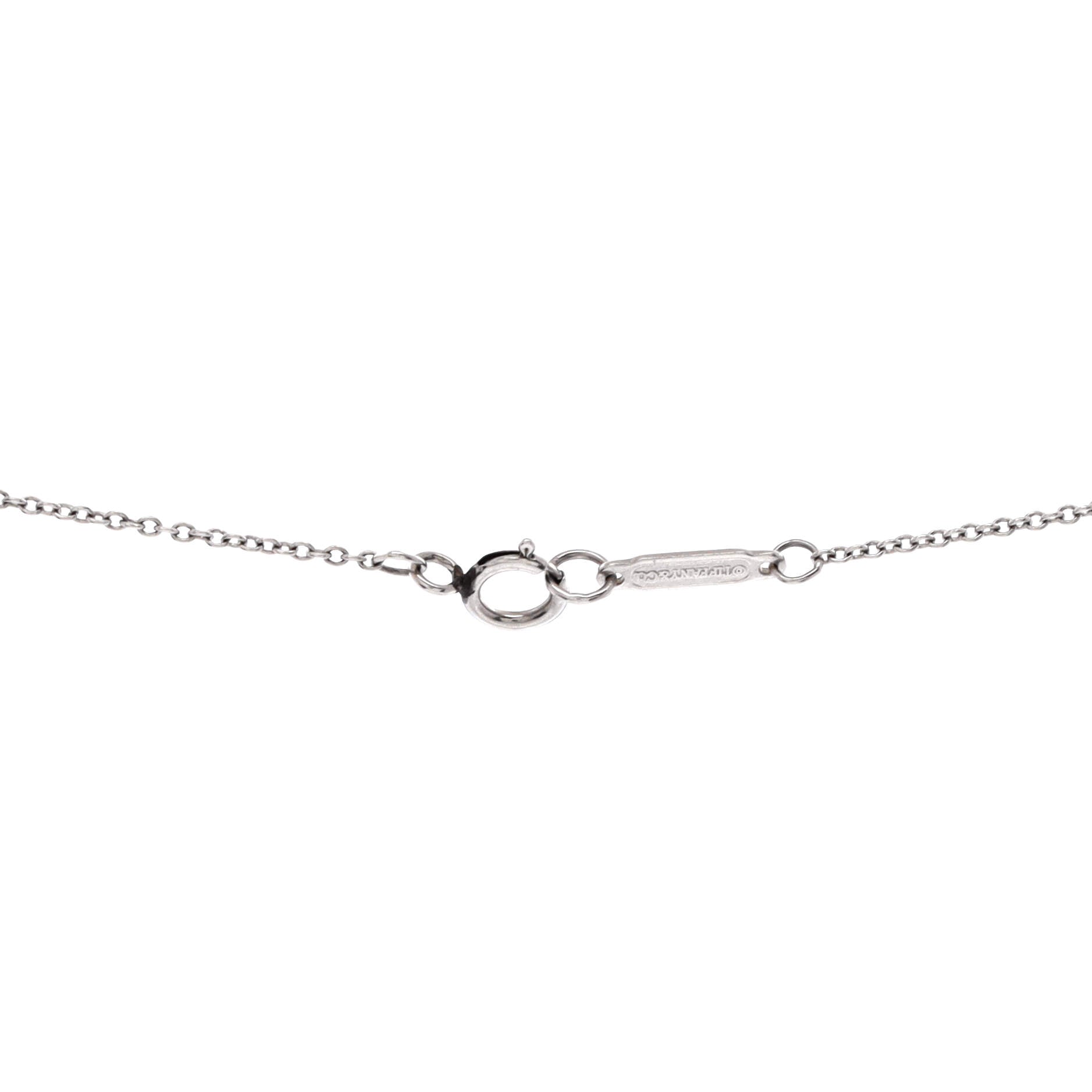 Heart Pendant Necklace Platinum with Diamonds and Pink Sapphires Mini
