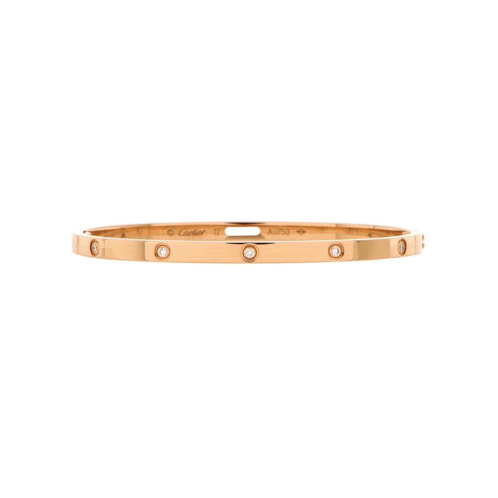 Love 10 Diamond Bracelet 18K Rose Gold with Diamonds Small