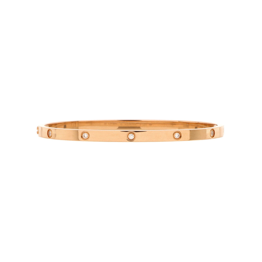 Love 10 Diamond Bracelet 18K Rose Gold with Diamonds Small