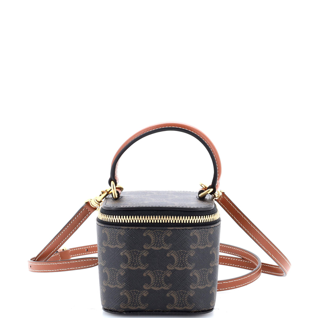 Top Handle Square Vanity Case Triomphe Coated Canvas Mini