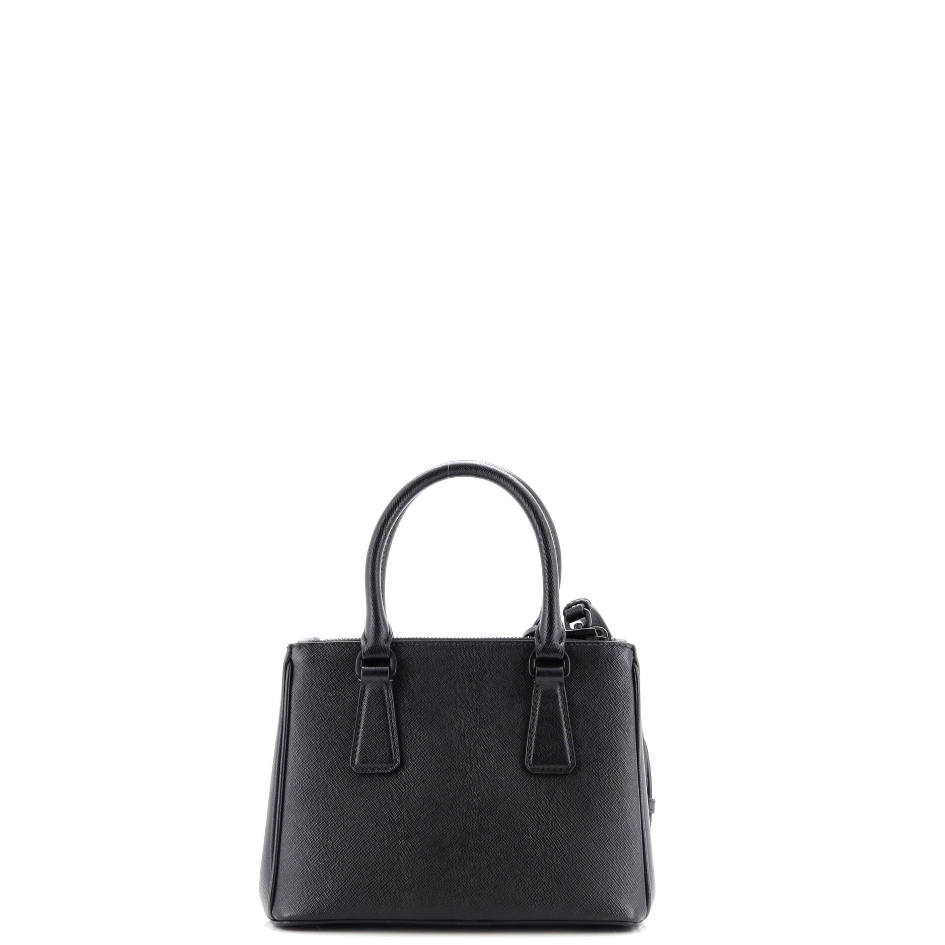 Monochrome Galleria Double Zip Tote Saffiano Leather Mini