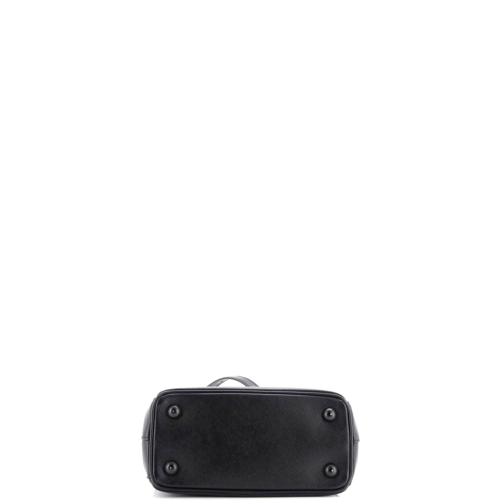 Monochrome Galleria Double Zip Tote Saffiano Leather Mini