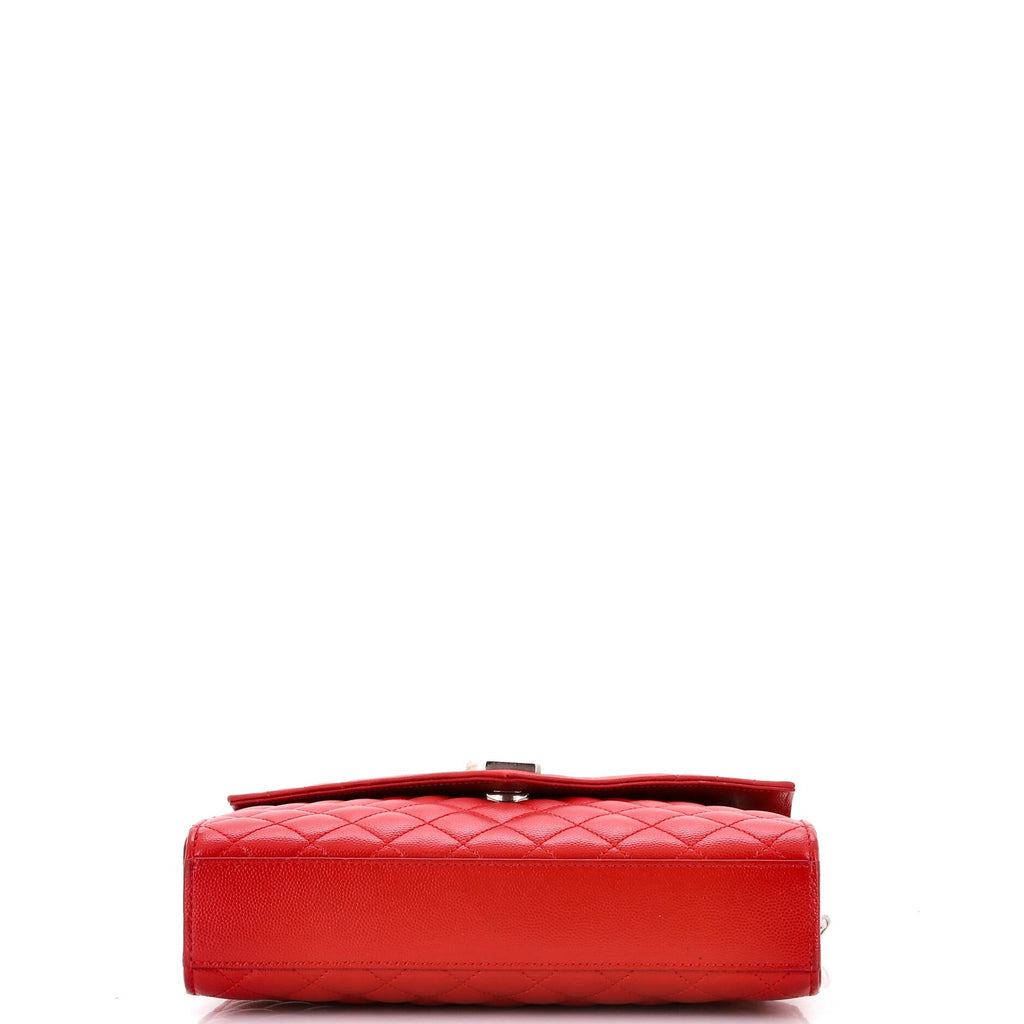 Classic Monogram Envelope Satchel Mixed Matelasse Leather Medium