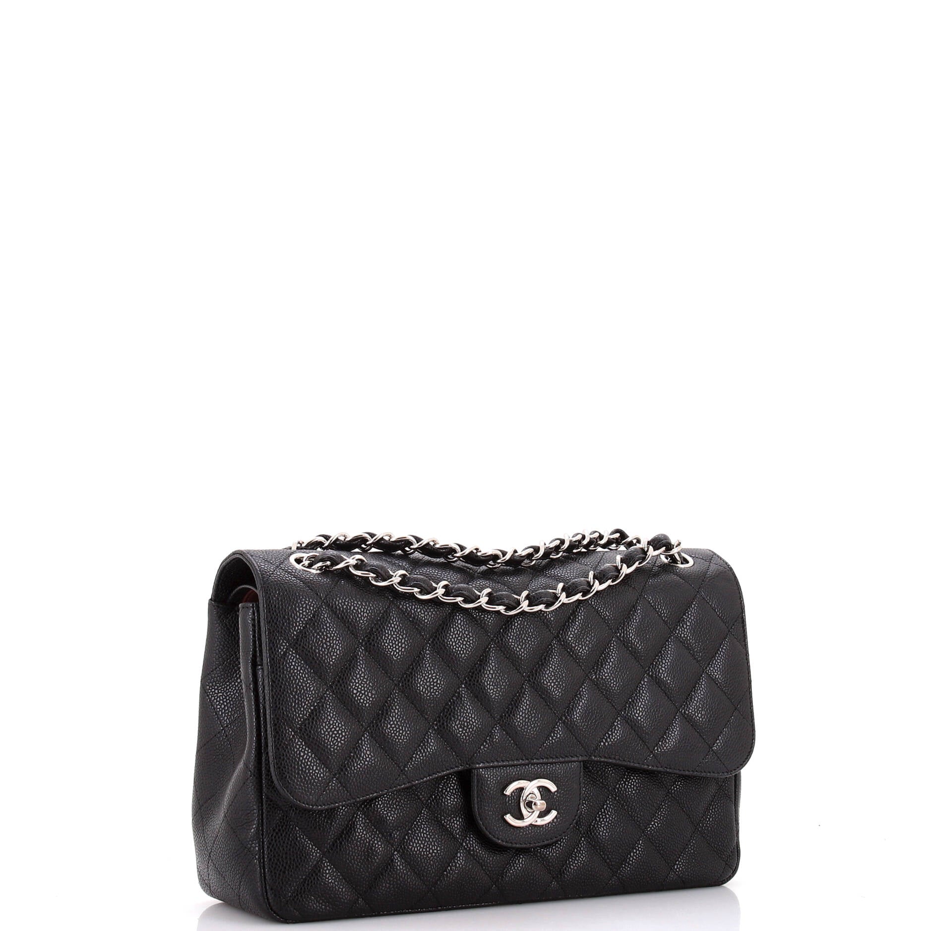 Classic Double Flap Bag Quilted Caviar Jumbo