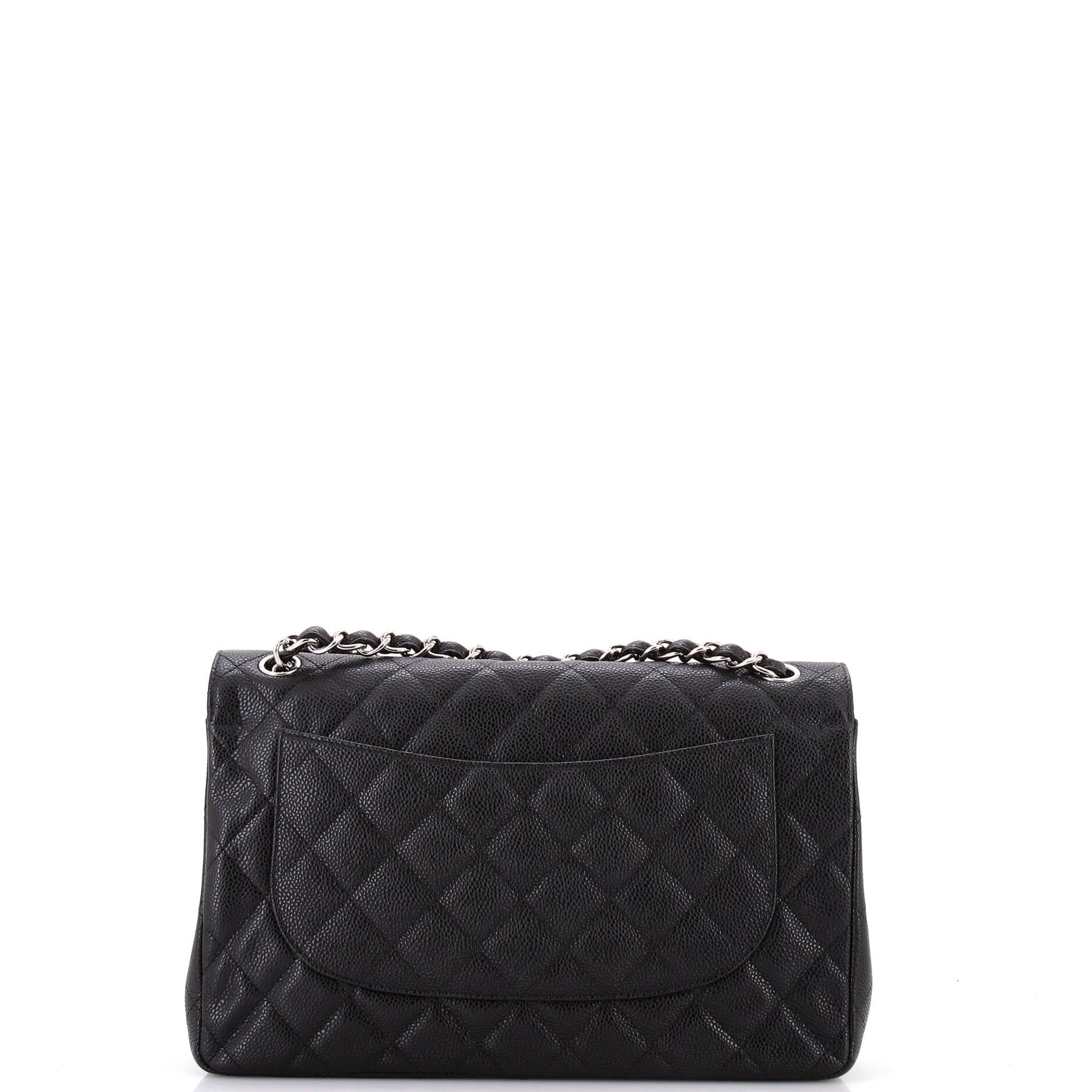 Classic Double Flap Bag Quilted Caviar Jumbo